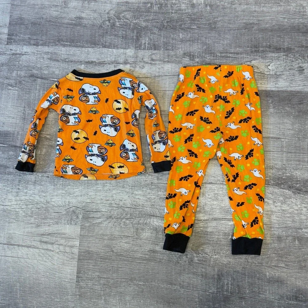 Peanuts Snoppy Pajamas 3T Top, 4T Bottoms Halloween Fall‎ Sleepwear